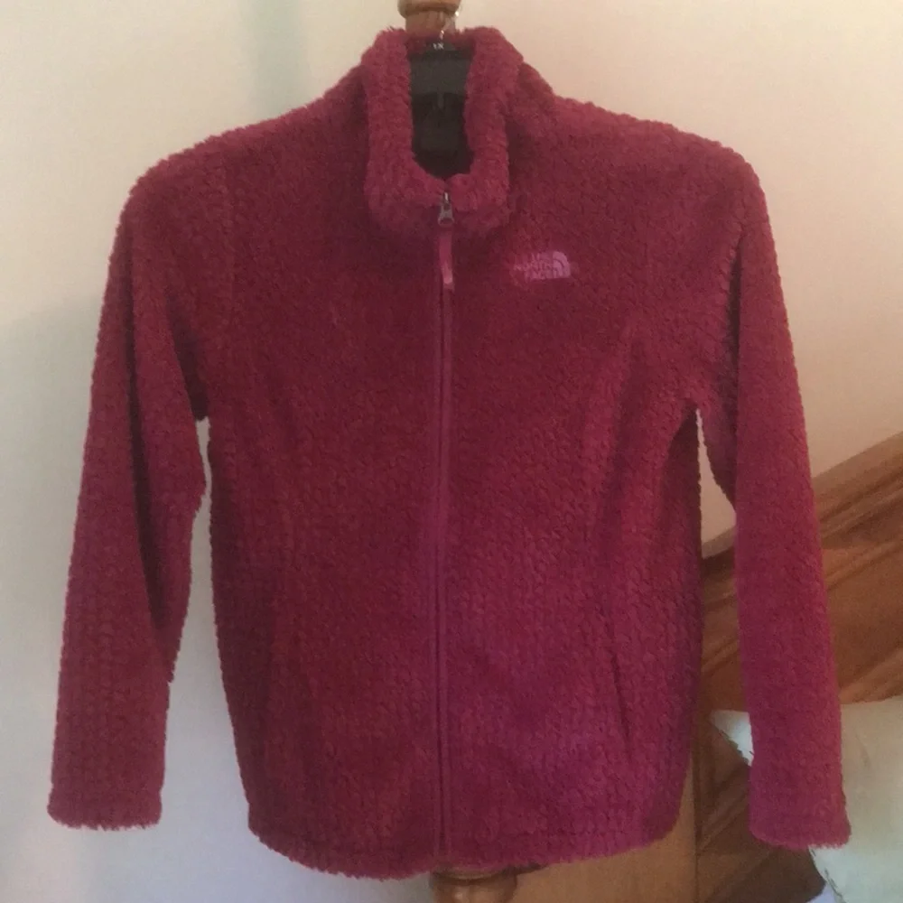 North Face Girls Furry Jacket Size Large 14-16